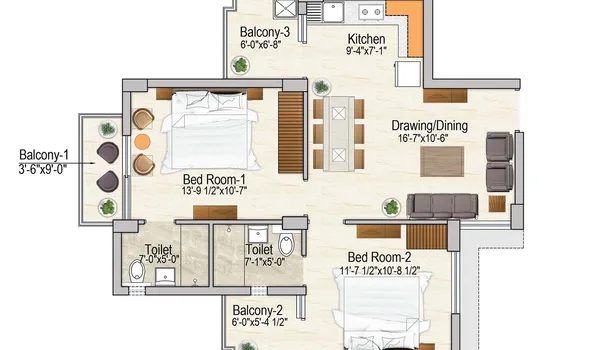2 BHK Apartments Featured Image of 2 BHK Apartments in Vajarahalli