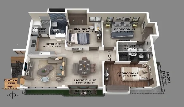3 BHK Apartments Featured Image of 3 BHK Apartments in Vajarahalli