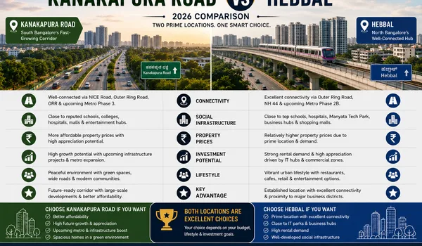 Featured Image of Kanakapura Road vs Hebbal — Which is Better for Homebuyers in 2026?